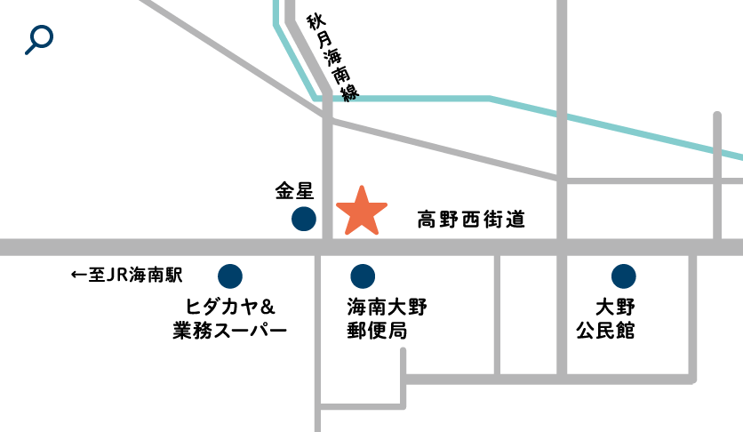 スノーランドリー 海南店の周辺地図
