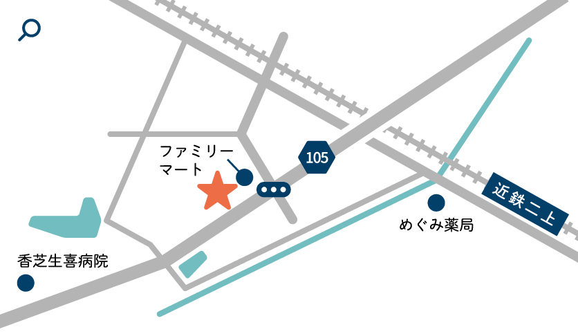 スノーランドリー 香芝店の周辺地図