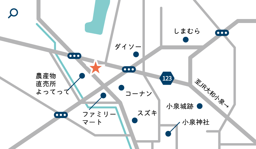 スノーランドリー 大和郡山店の周辺地図